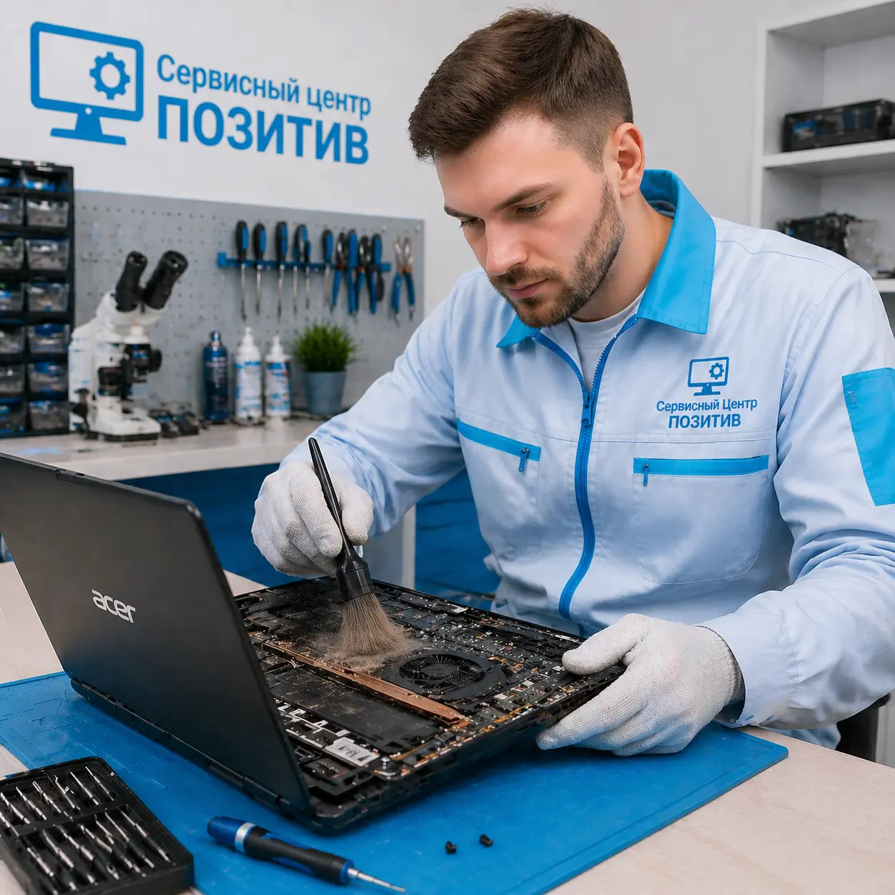 Чистка ноутбука Acer от пыли в Клину | Замена термопасты