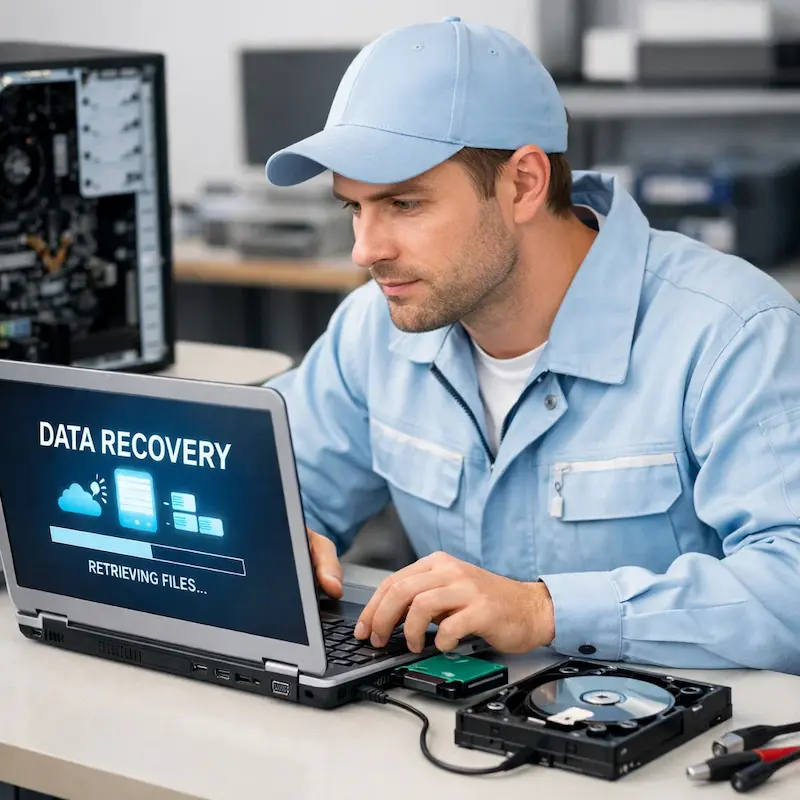 Восстановление данных и файлов в Клину