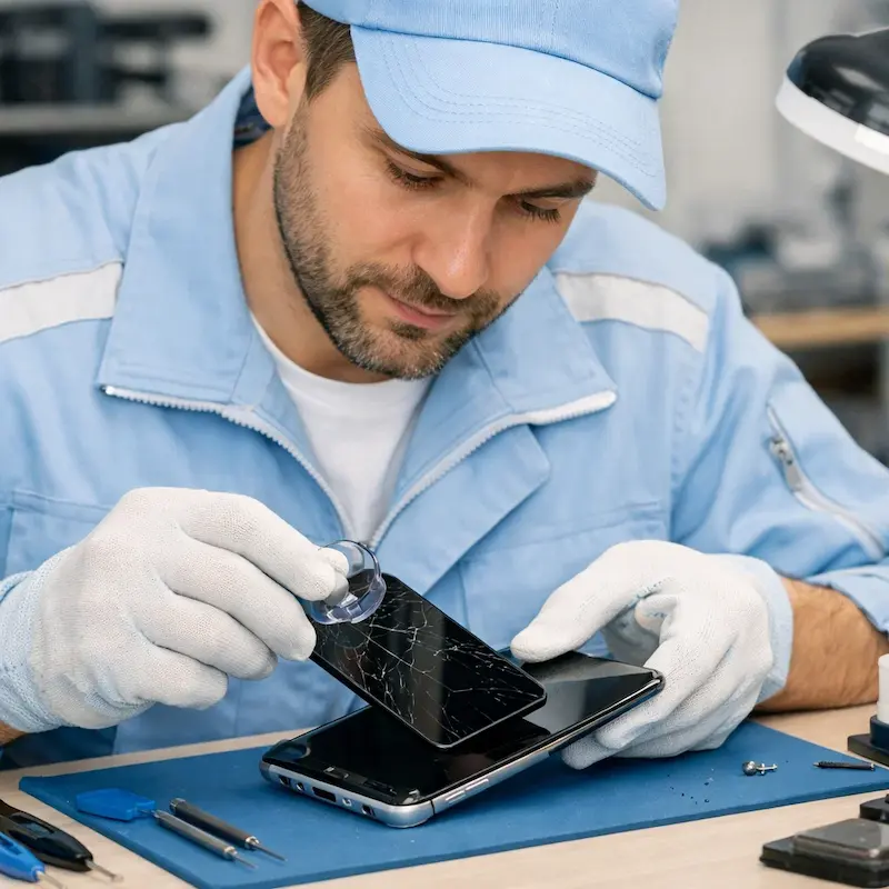 Заменить сенсорное стекло на смартфоне в Клину