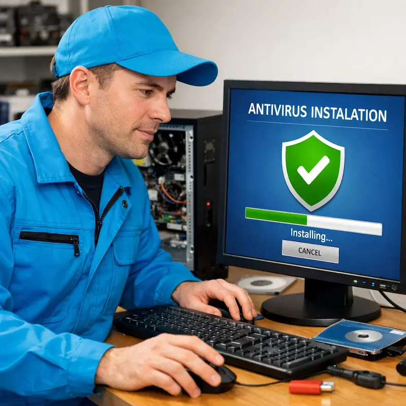 Установка антивируса на ноутбук в Клину