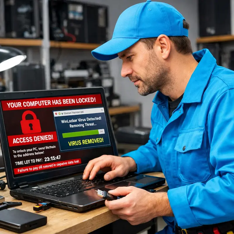 Разблокировать компьютер в Клину | Поможем